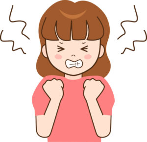 イライラする女性