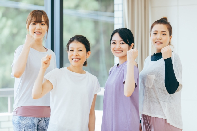 トレーニング後の女性達